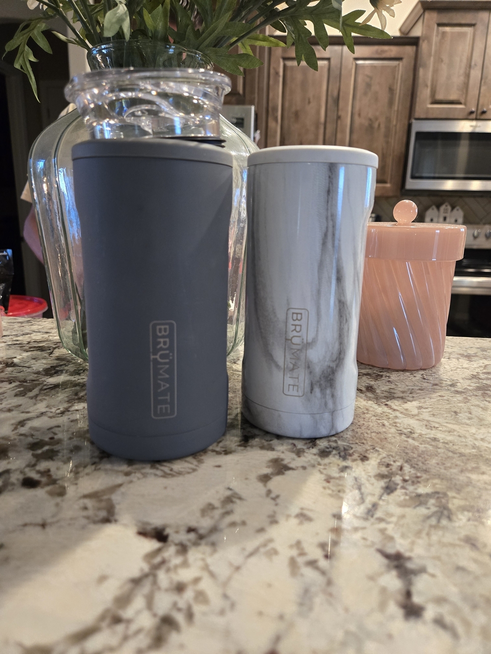 BruMate Insulated Can Cooler & Tumbler Set - Gray and Marble